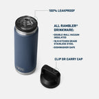 YETI Rambler® 26 oz (769 ml) Bottle With Chug Cap in STAG RED