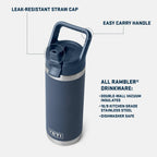 YETI Rambler® 18 oz (532 ml) Bottle with Straw Cap in PACE PURPLE