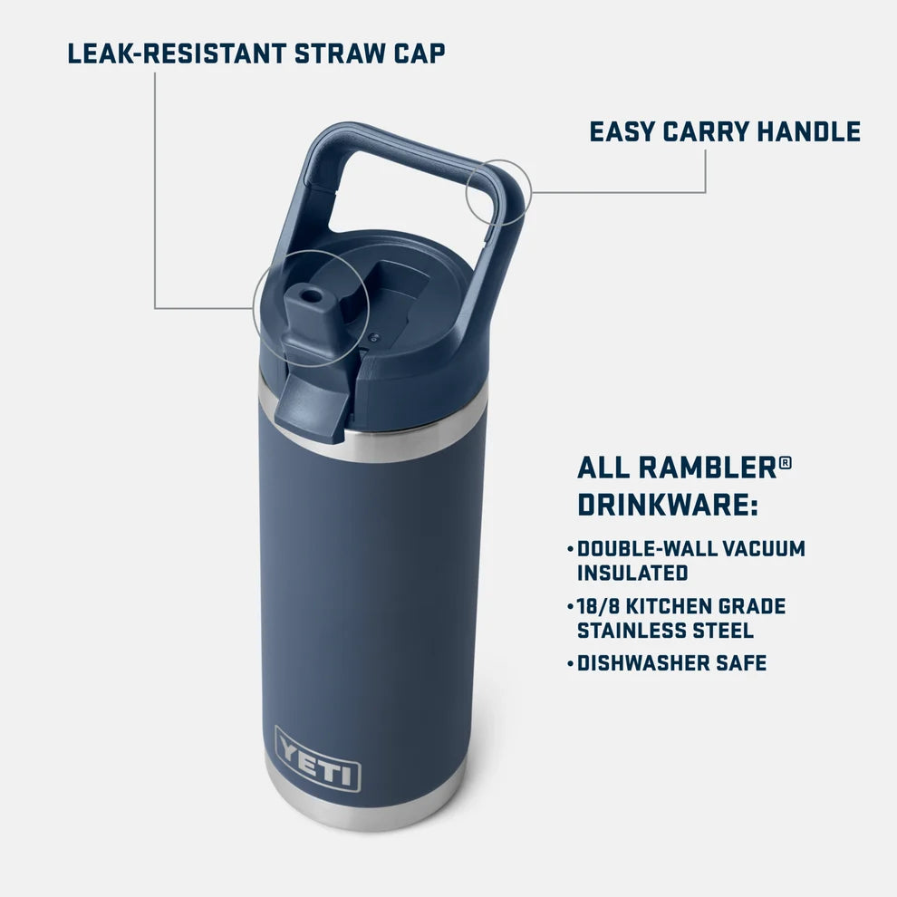 YETI Rambler® 18 oz (532 ml) Bottle with Straw Cap in PACE PURPLE