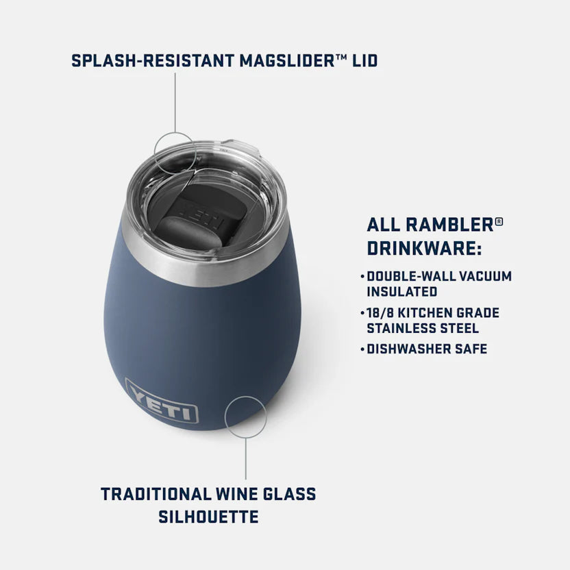 YETI Rambler 10 oz (296ml) Wine Tumbler in WHITE