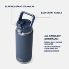 YETI Rambler® 26 oz (769 ml) Bottle With Straw Cap in Cape Taupe