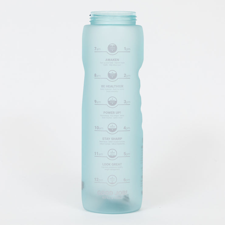 Ion8 Leak Proof 1 Litre Sports Water Bottle (with times to drink) in BLUE