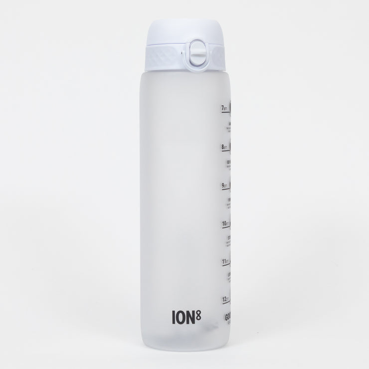 Ion8 Leak Proof 1 Litre Sports Water Bottle (with times to drink) in WHITE
