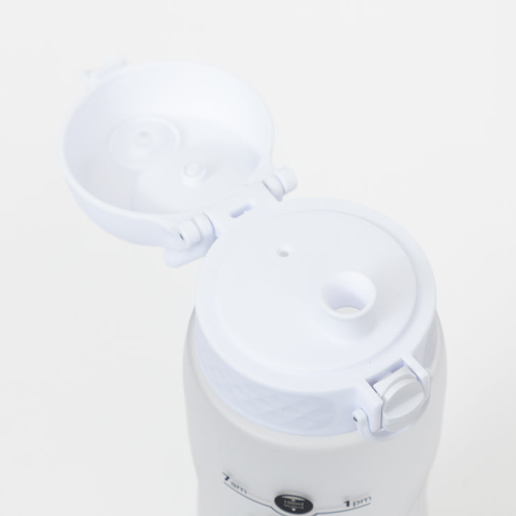 Ion8 Leak Proof 1 Litre Sports Water Bottle (with times to drink) in WHITE