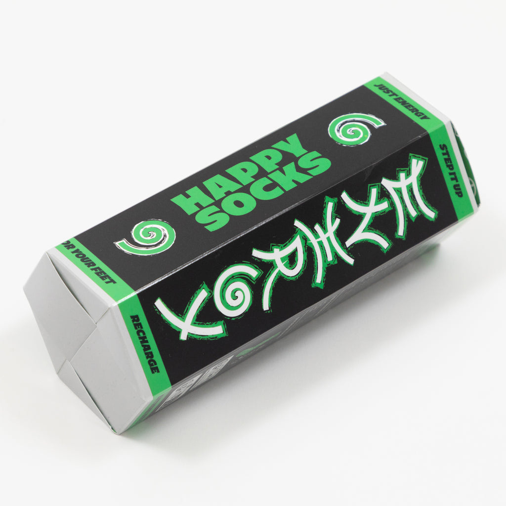 HAPPY SOCKS 2-Pack Energy Drink Socks Gift Set in GREEN