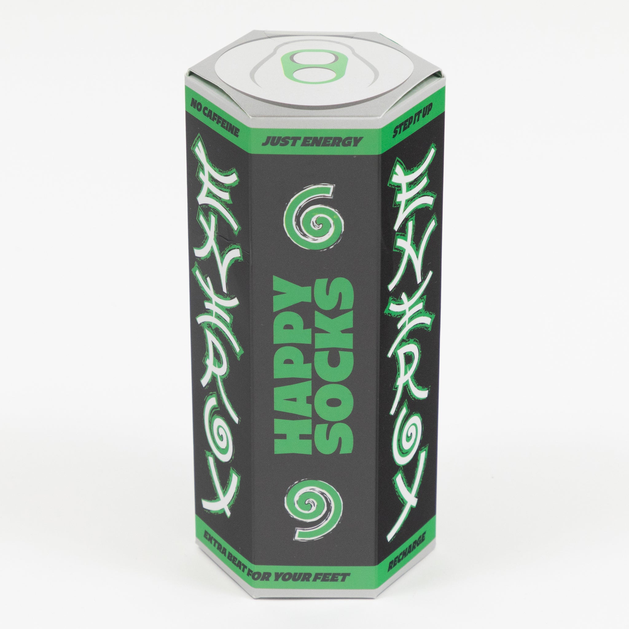 HAPPY SOCKS 2-Pack Energy Drink Socks Gift Set in GREEN