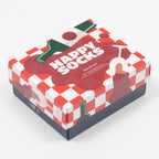 HAPPY SOCKS 2 Pack Wine Gift Set in NAVY & RED