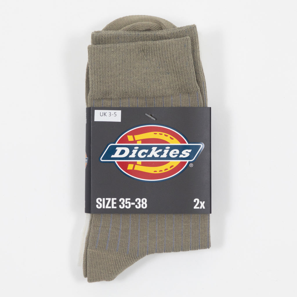 DICKIES 2 Pack Rib Socks in GREEN