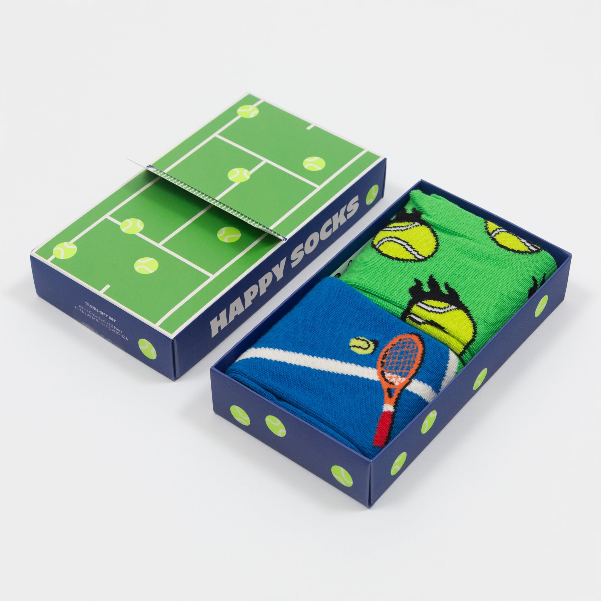 HAPPY SOCKS 2 Pack Tennis Socks Gift Set in GREEN