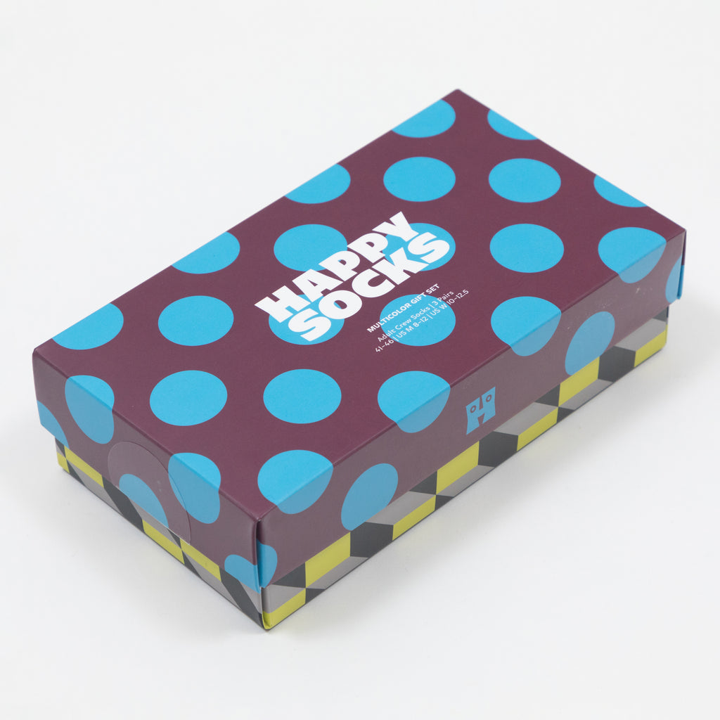 HAPPY SOCKS 3-Pack Pattern Socks Gift Set in MULTI