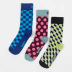 HAPPY SOCKS 3-Pack Pattern Socks Gift Set in MULTI
