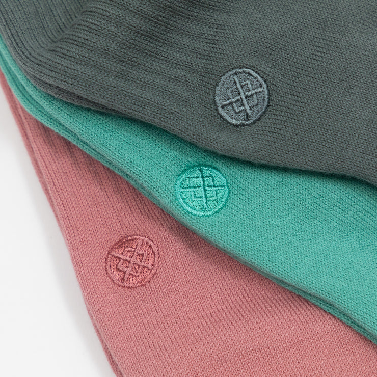 STANCE Icon 3 Pack Icon Socks in GREEN & PINK