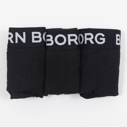 BJORN BORG 3 Pack Trunk Boxers in BLACK