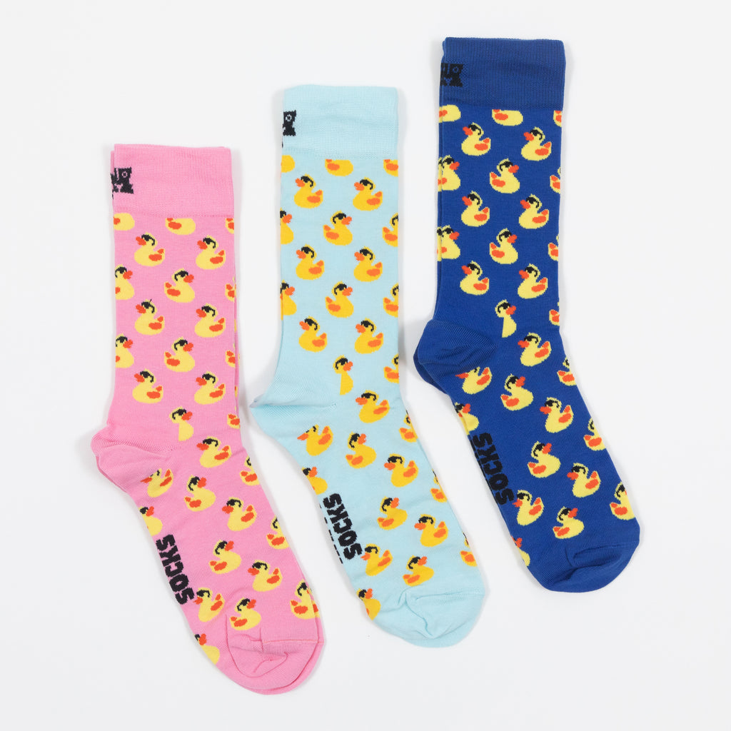 HAPPY SOCKS 3 Pack Rubber Duck Socks Gift Set in MULTI