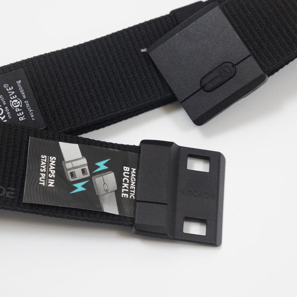 ARCADE BELTS Aero Adventure Belt with Magnetic Buckle in BLACK