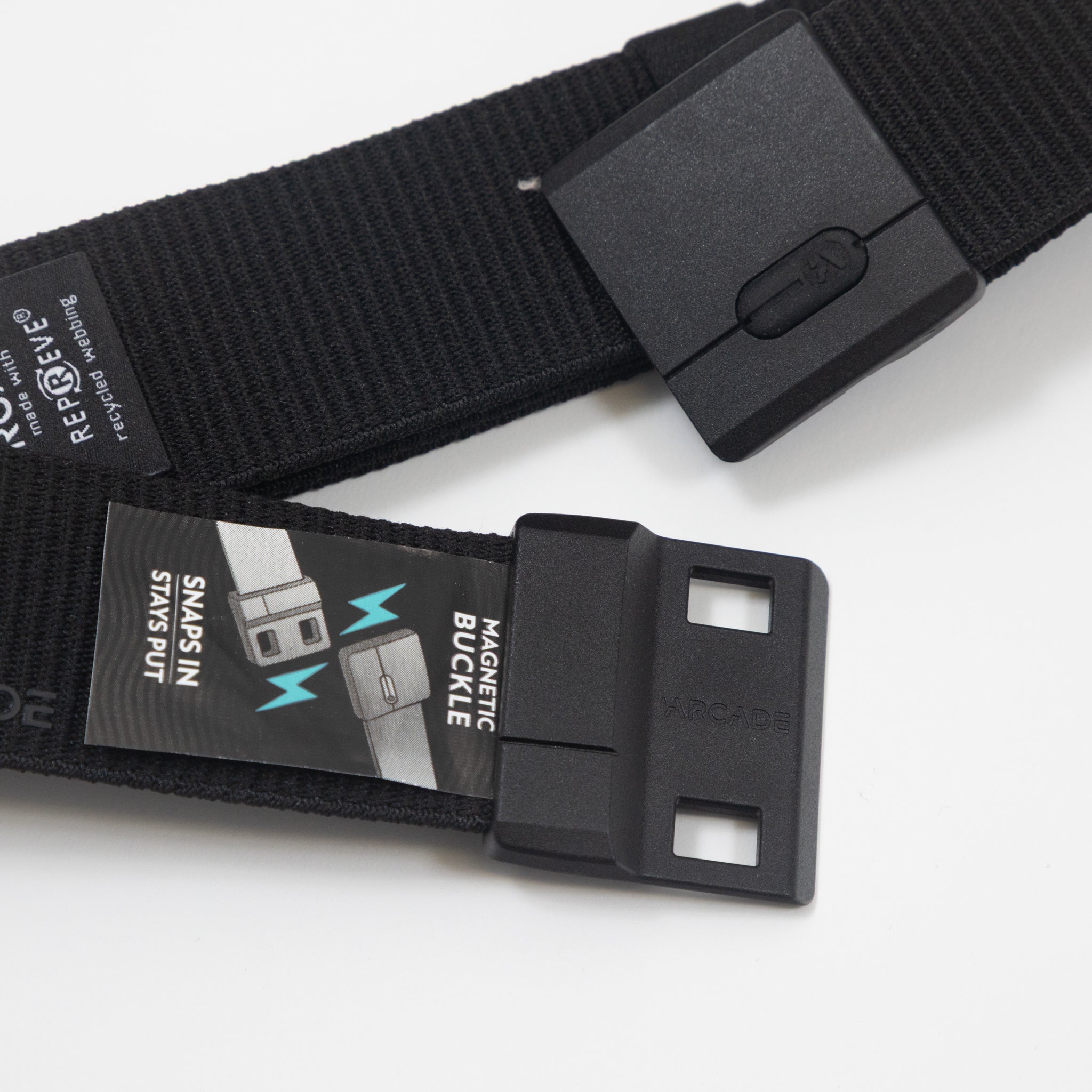 ARCADE BELTS Aero Adventure Belt with Magnetic Buckle in BLACK
