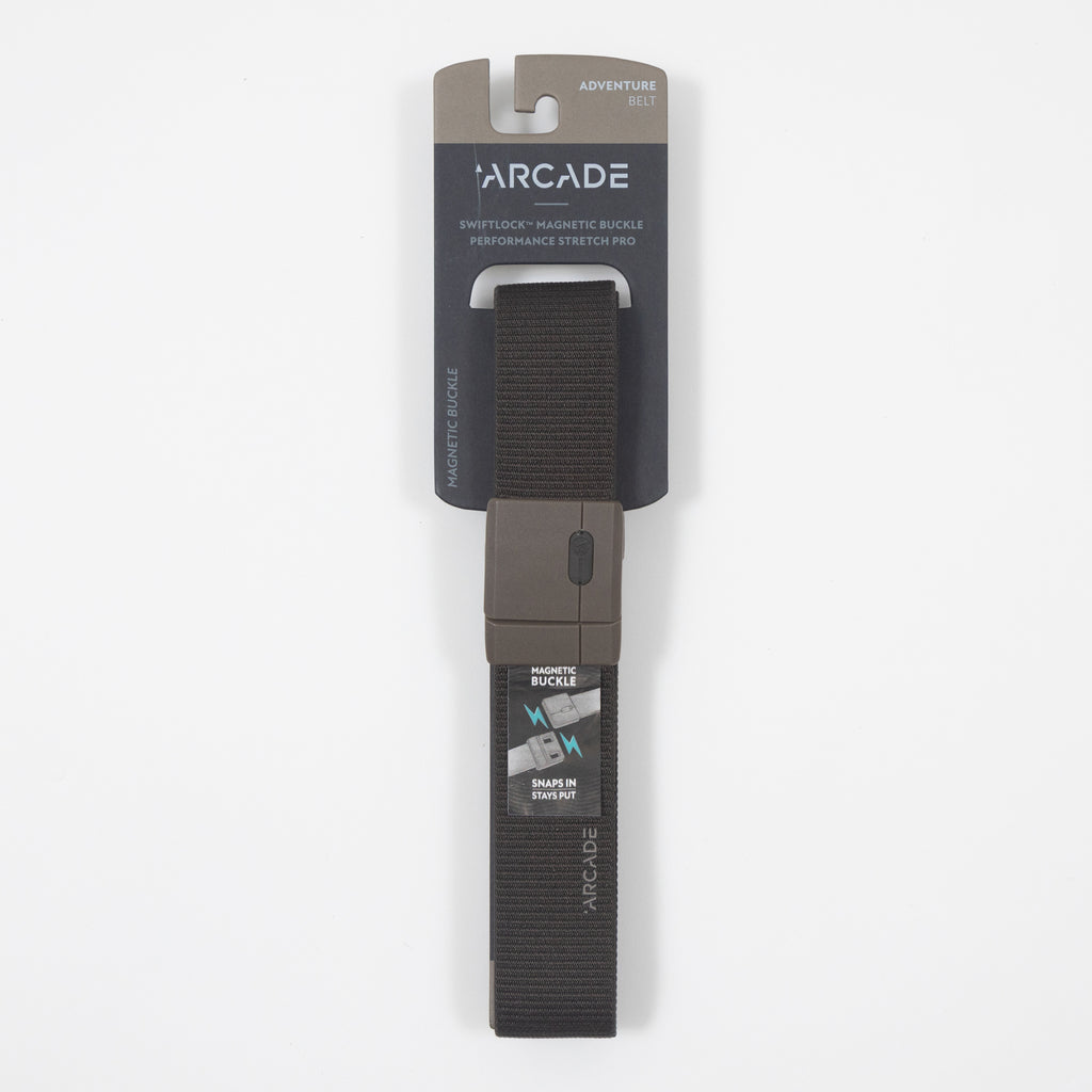 ARCADE BELTS Aero Adventure Belt with Magnetic Buckle in MEDIUM BROWN