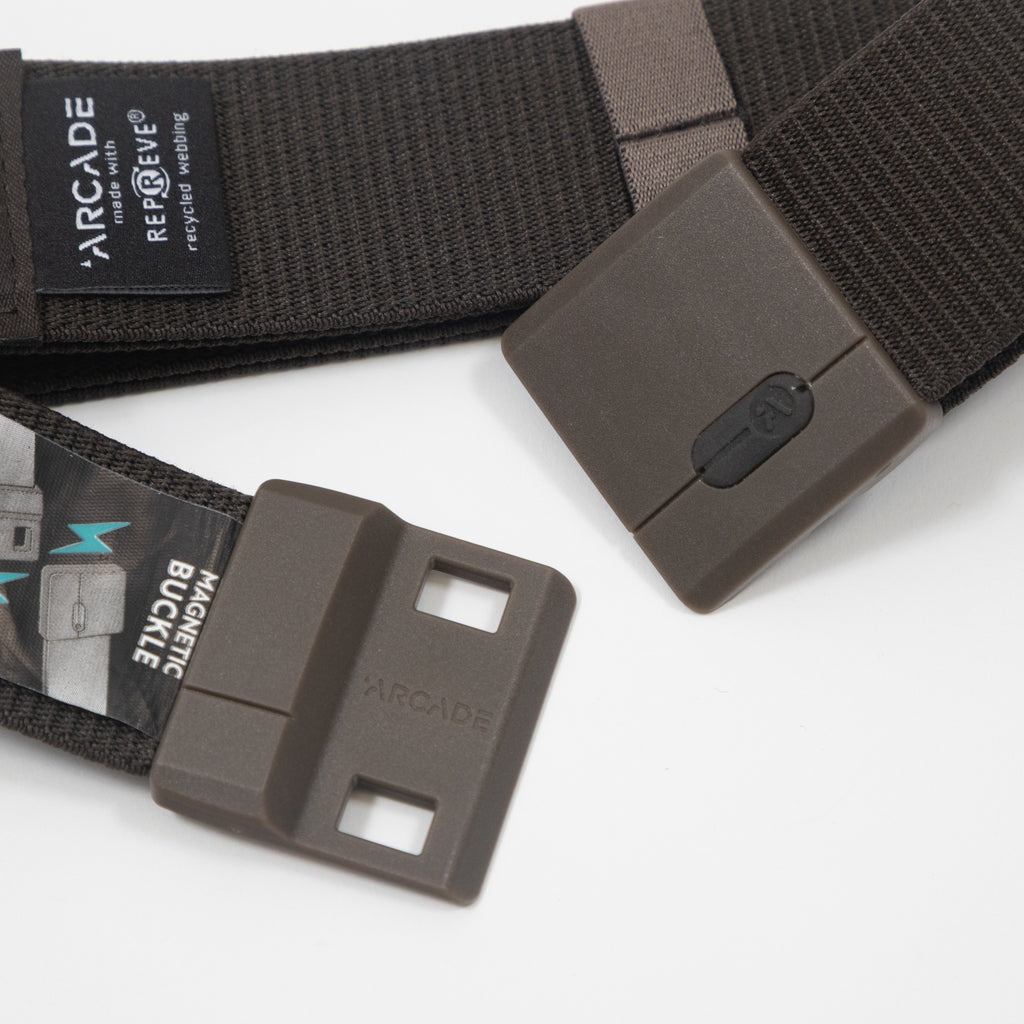 ARCADE BELTS Aero Adventure Belt with Magnetic Buckle in MEDIUM BROWN
