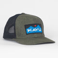 KAVU Above Standard Trucker Cap in OLIVE TOPO