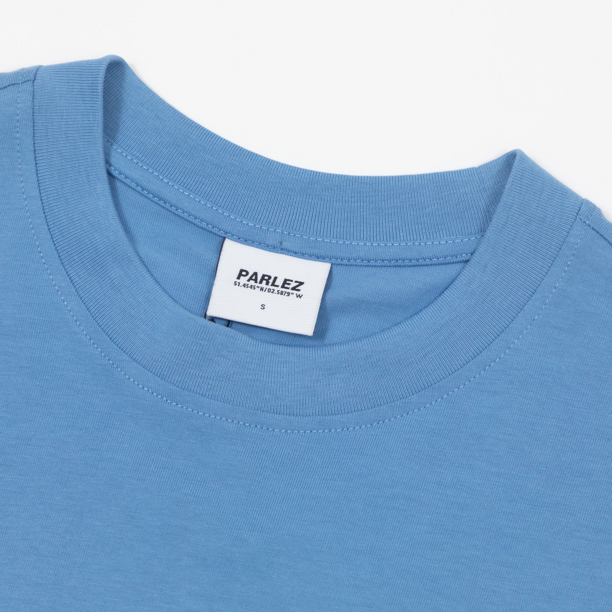 parlez abdor t-shirt blue crew neck
