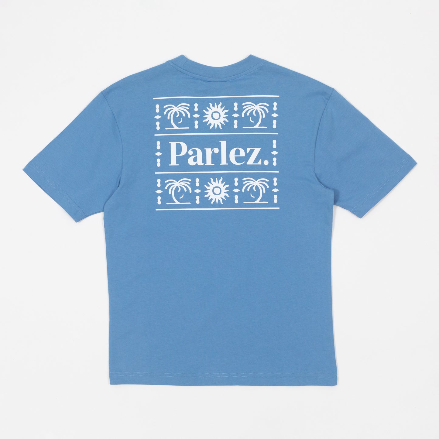 parlez abdor blue graphic t shirt back view
