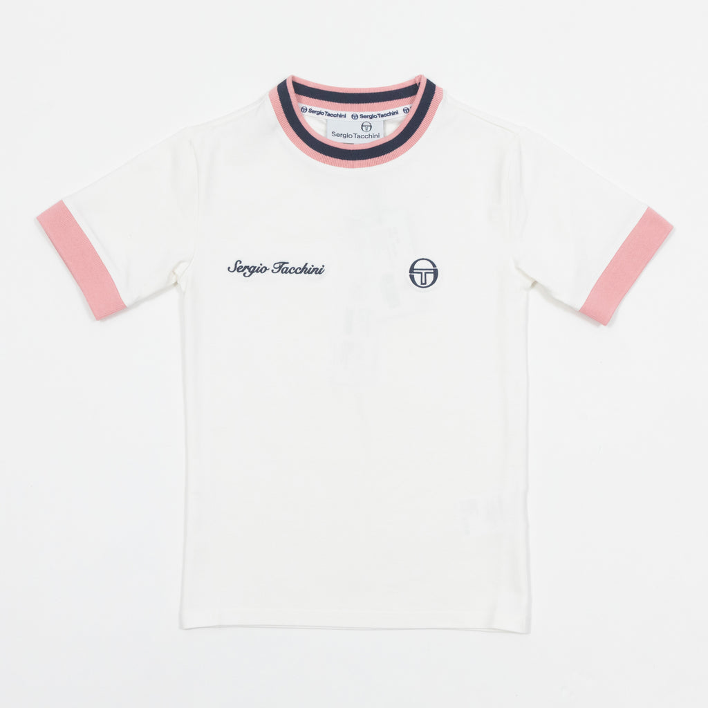 Womens SERGIO TACCHINI Adella T-Shirt in PINK & WHITE