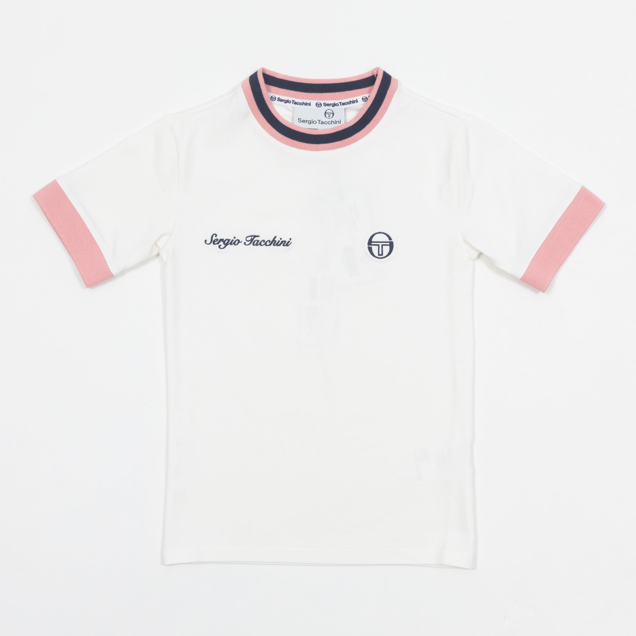 Womens SERGIO TACCHINI Adella T-Shirt in PINK & WHITE