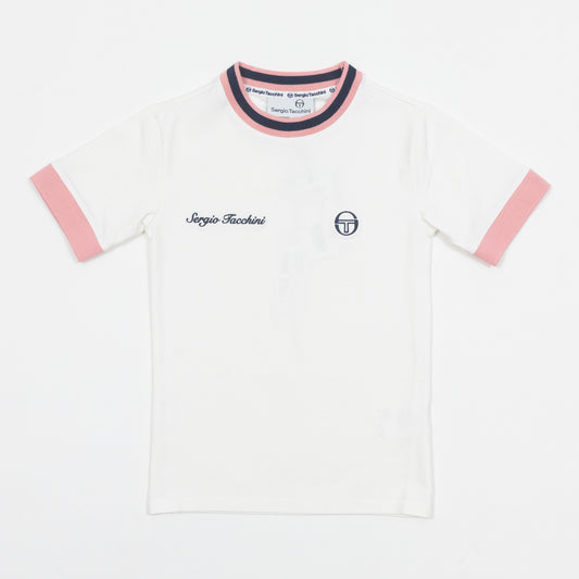 Womens SERGIO TACCHINI Adella T-Shirt in PINK & WHITE