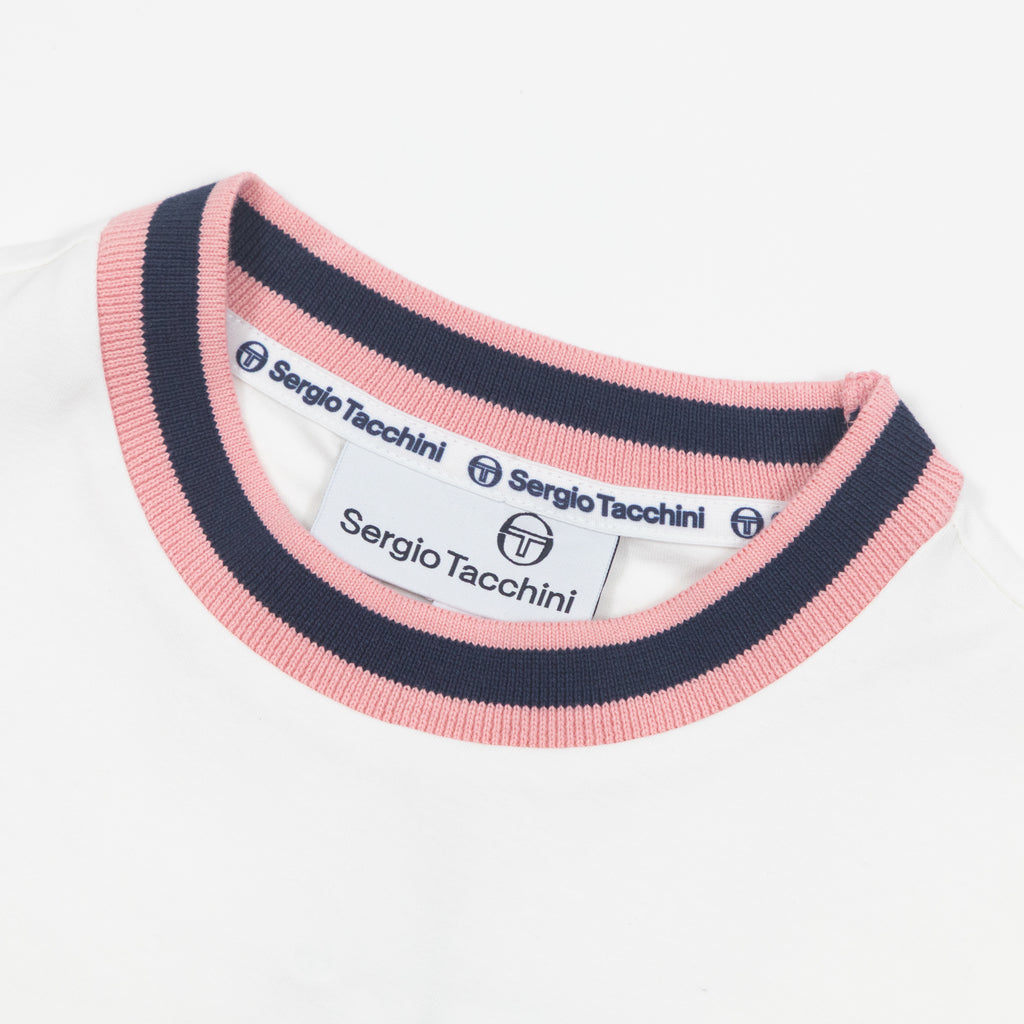 Womens SERGIO TACCHINI Adella T-Shirt in PINK & WHITE