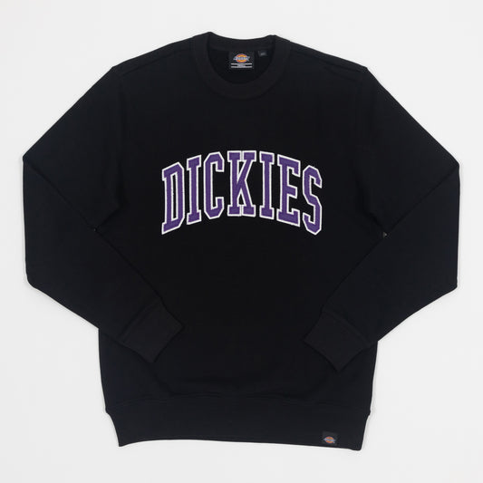 DICKIES Aitkin Sweatshirt in BLACK & PURPLE