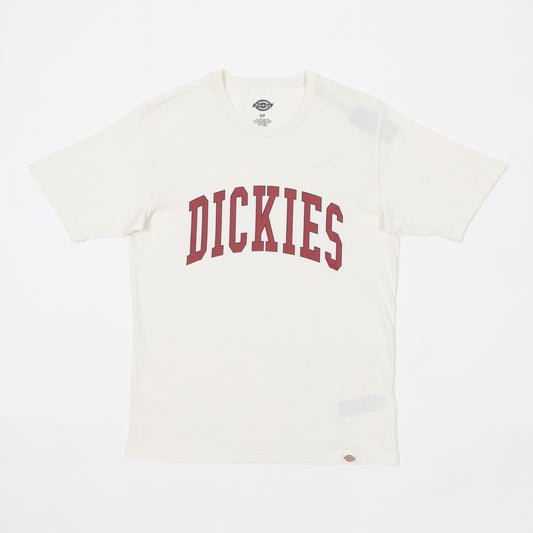 DICKIES Aitkin T-Shirt in CREAM & RED