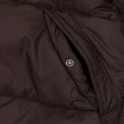 Womens DICKIES Alatna Long Line Puffer Jacket in BROWN