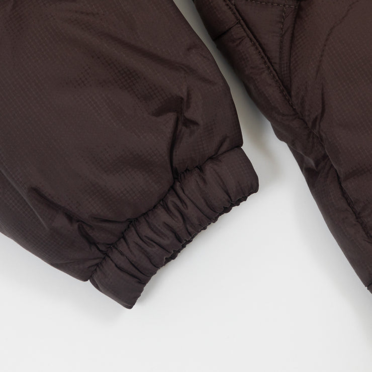 Womens DICKIES Alatna Long Line Puffer Jacket in BROWN