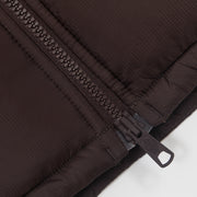 Womens DICKIES Alatna Long Line Puffer Jacket in BROWN