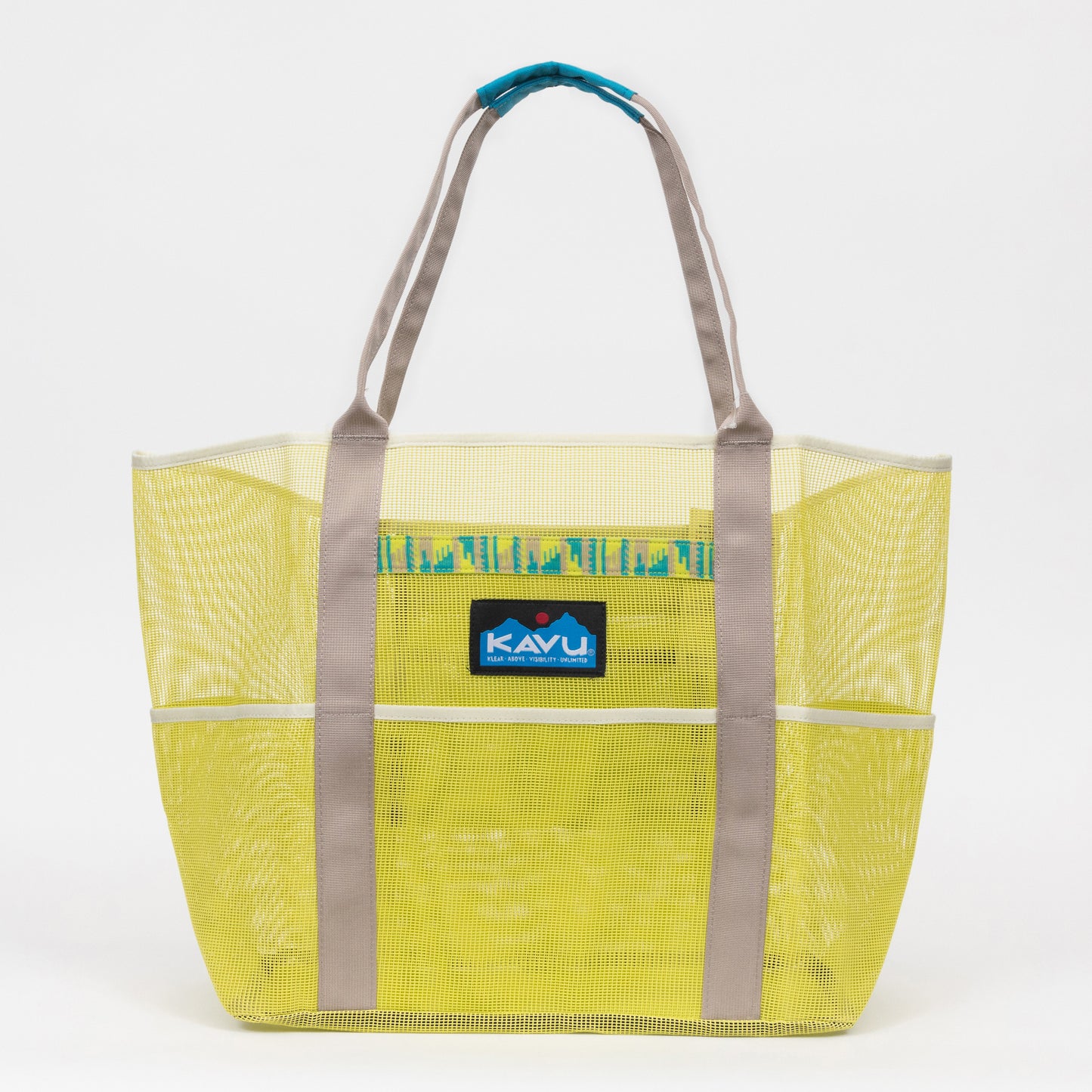 KAVU Alder Lake Mesh Tote Bag in LIME GREEN