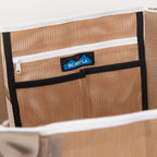 KAVU Alder Lake Mesh Tote Bag in LIGHT BROWN