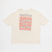 Womens BRIXTON Oversized Boyfriend Graphic T-Shirt in OFF WHITE