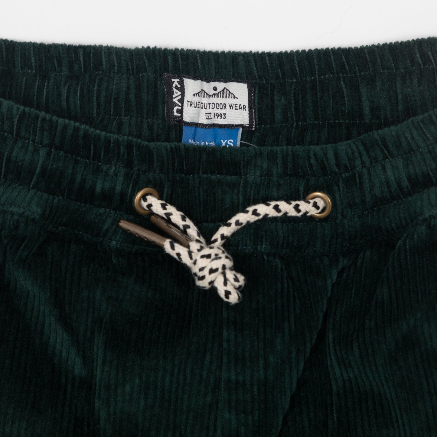Womens KAVU All Decked Out Corduroy Trousers in GREEN