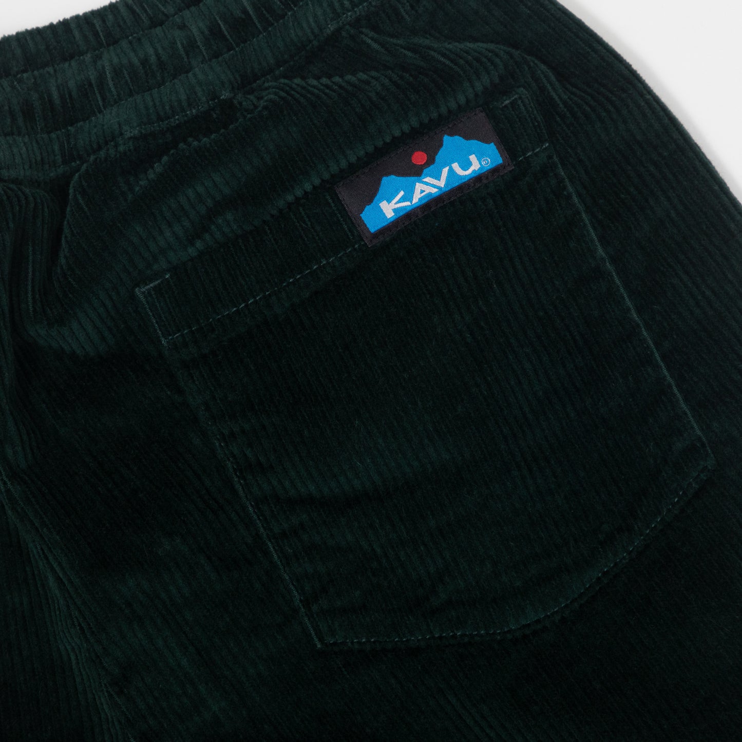 Womens KAVU All Decked Out Corduroy Trousers in GREEN