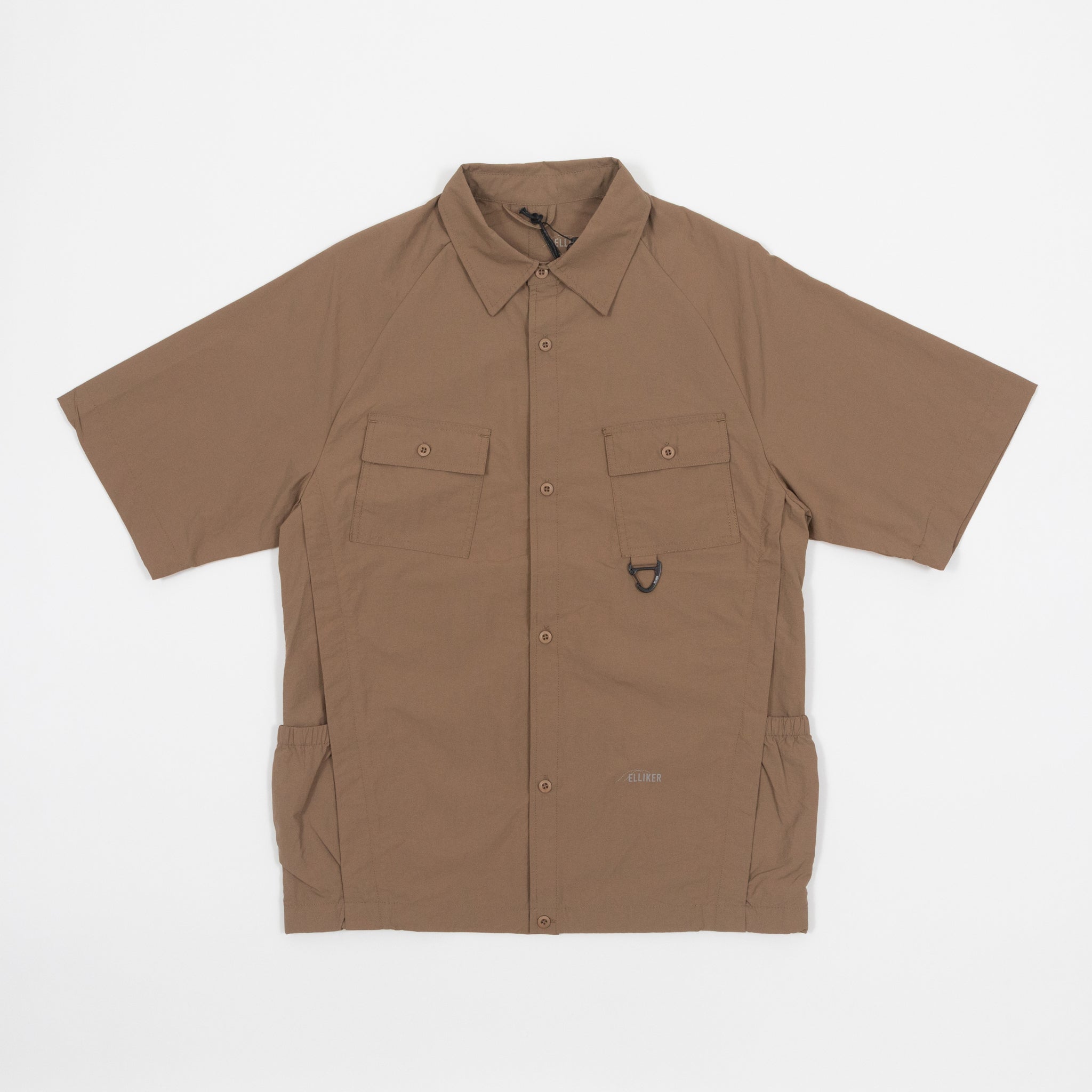 ELLIKER Alston Short Sleeve Shirt in DARK BEIGE