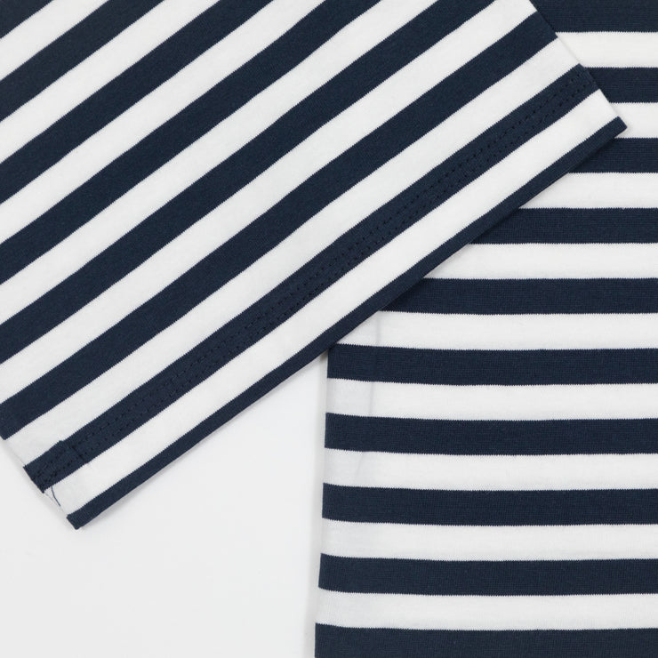Womens JJXX Amalie Long Sleeve Stripe T-Shirt in NAVY & WHITE