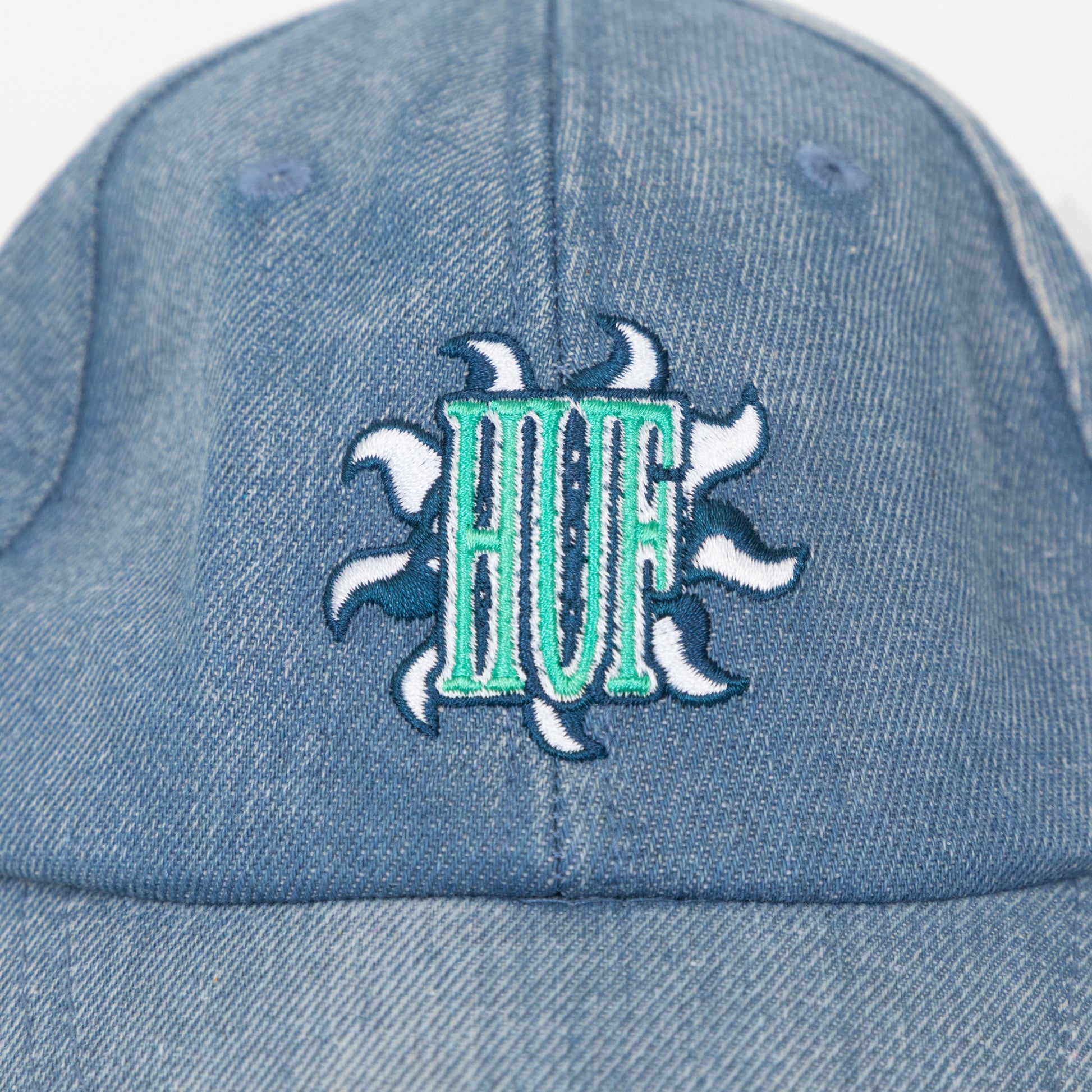 huf apollo cap embroidered logo close up