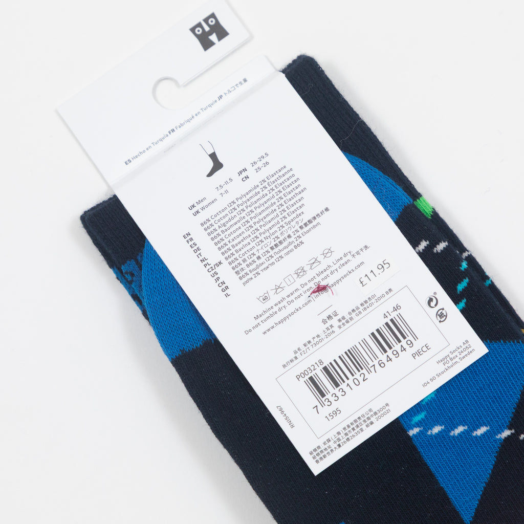 HAPPY SOCKS Argyle Socks in NAVY