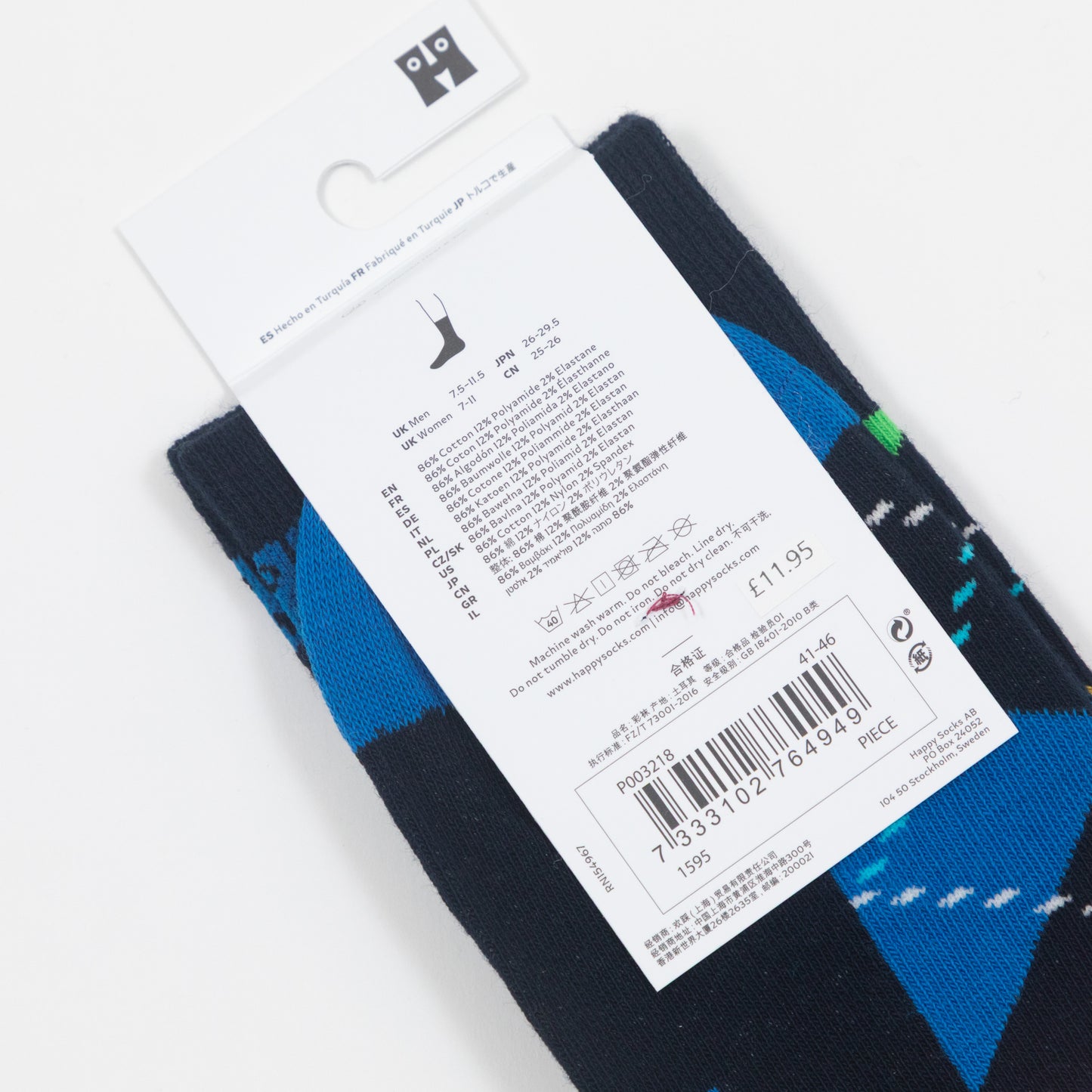 HAPPY SOCKS Argyle Socks in NAVY
