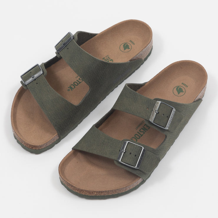 BIRKENSTOCK Arizona Birko-Flor Nubuck Sandals in GREEN