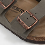 BIRKENSTOCK Arizona Birko-Flor Nubuck Sandals in STONE