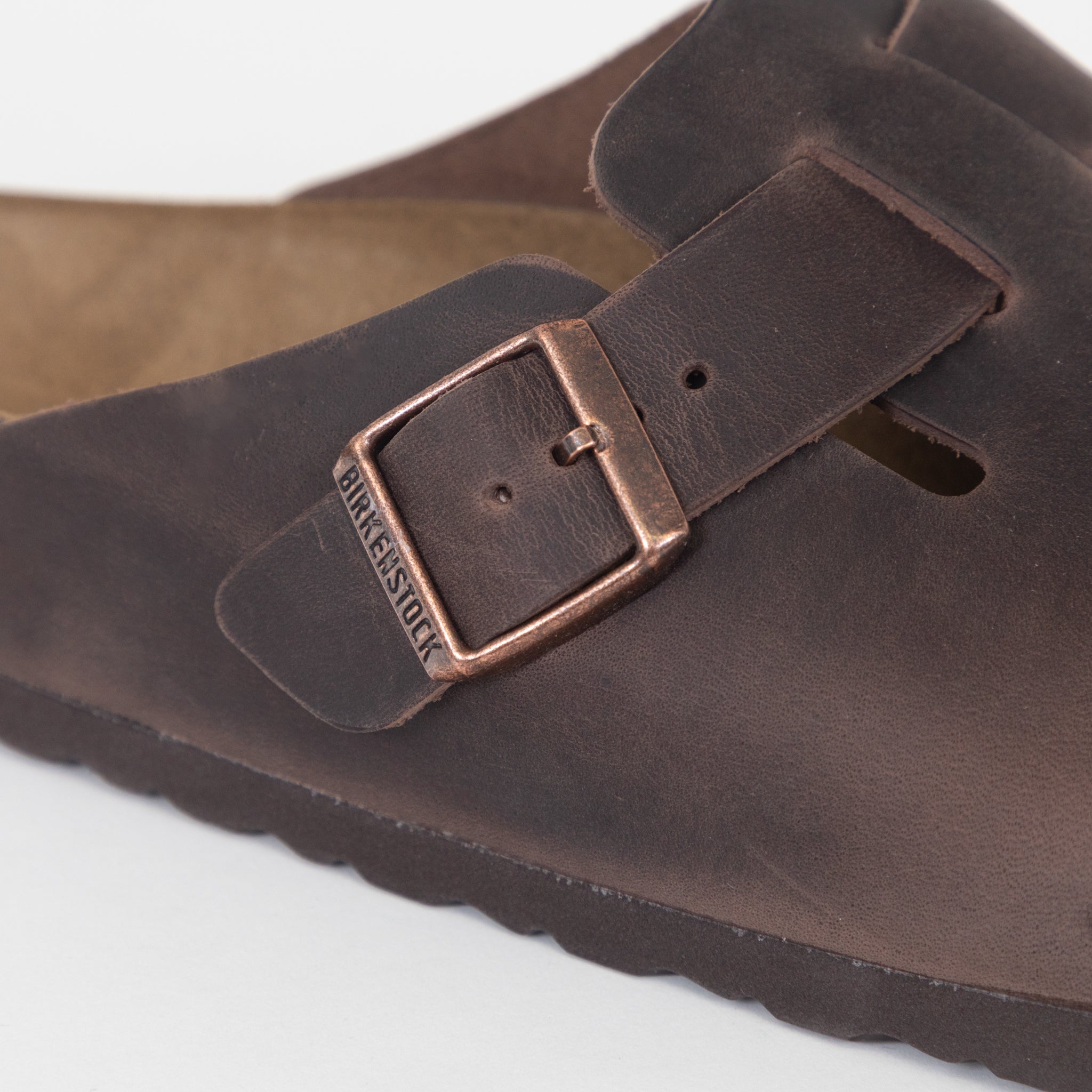 BIRKENSTOCK Boston Oiled Leather Clogs in HABANA