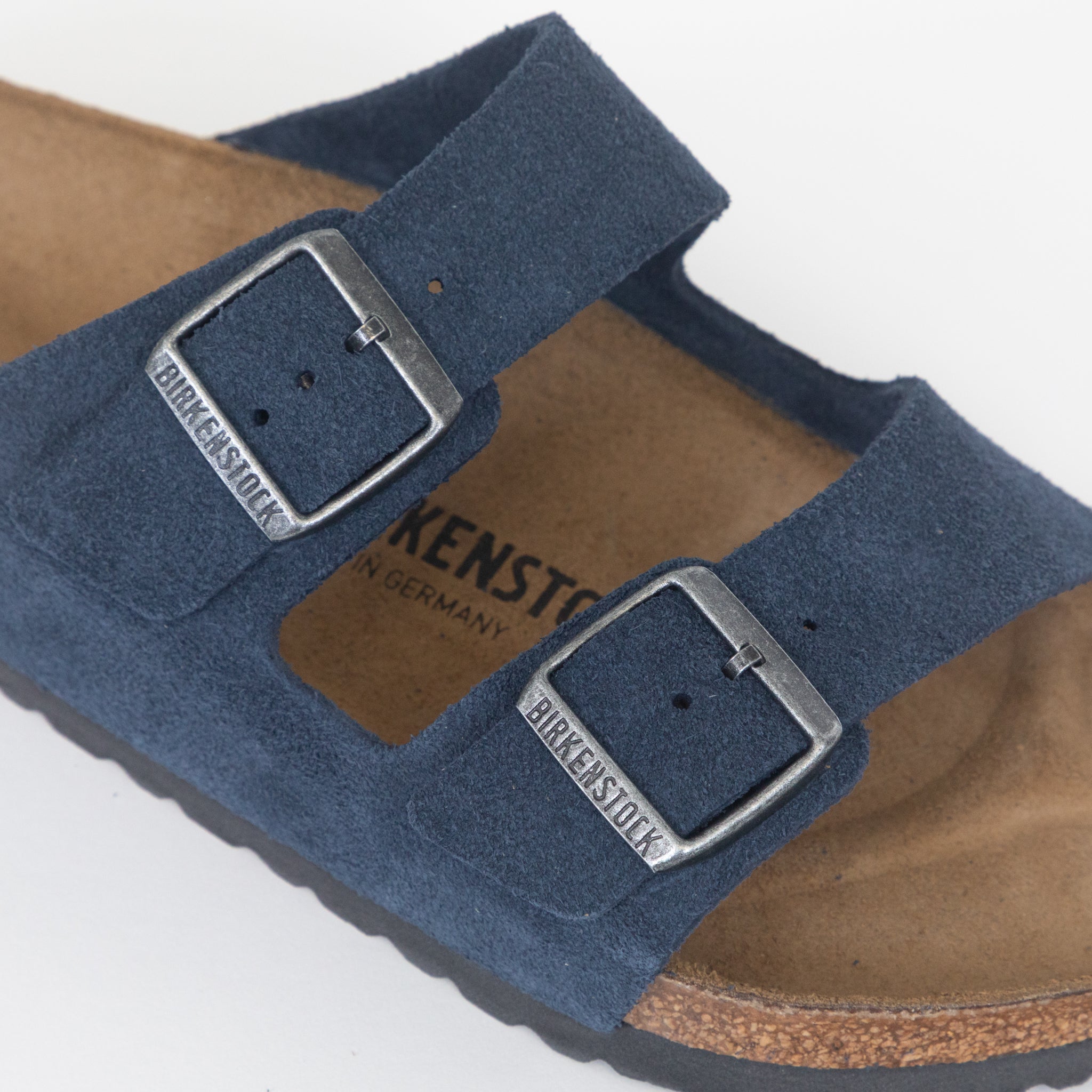 BIRKENSTOCK Arizona Suede Sandals - New Navy | CACTWS UK