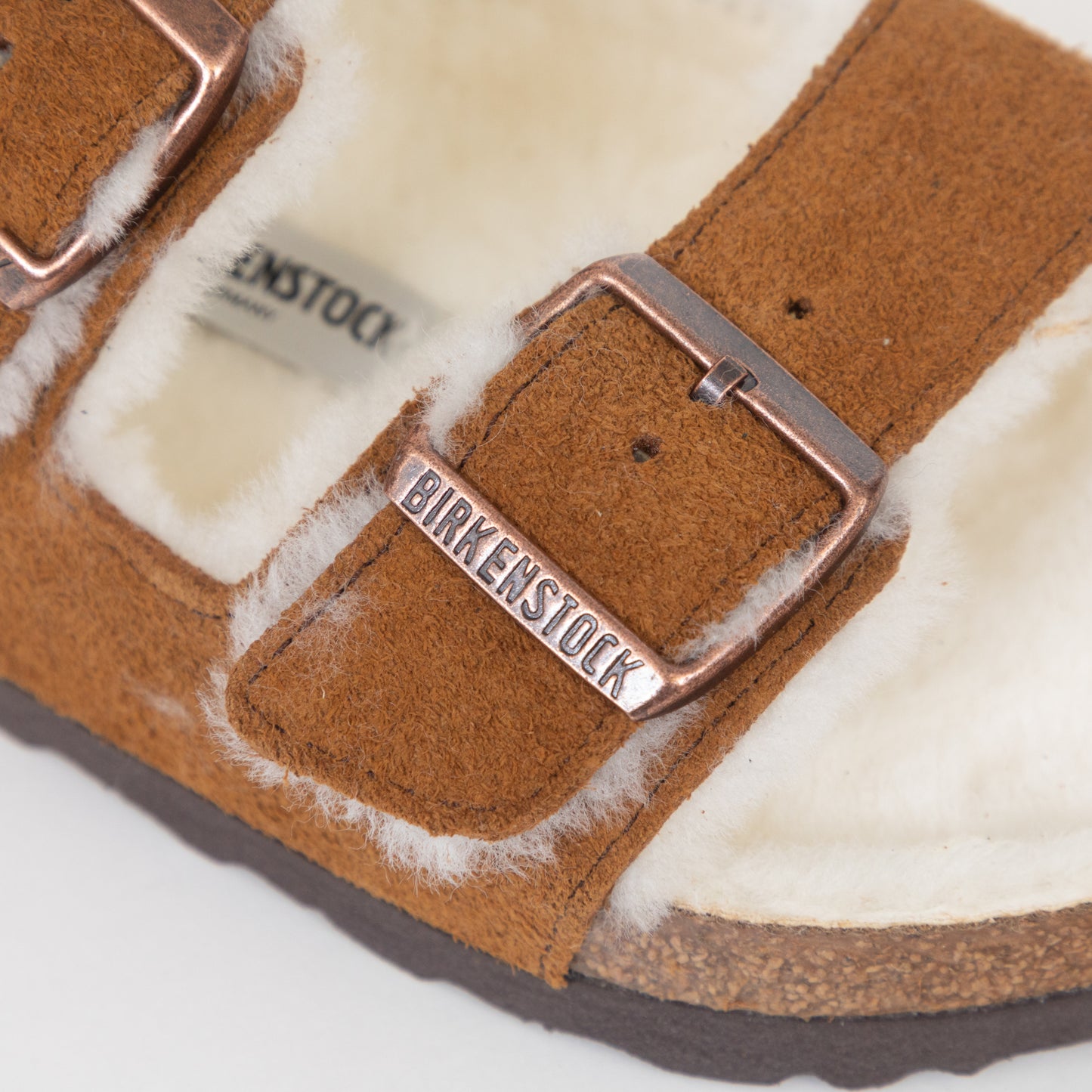 Womens BIRKENSTOCK Arizona Shearling Sandals in MINK