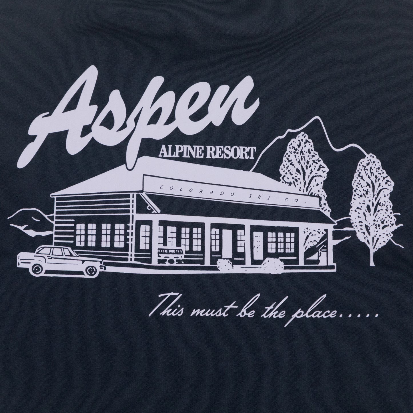 ONLY & SONS Aspen Alpine Ski Resort Sweatshirt in NAVY